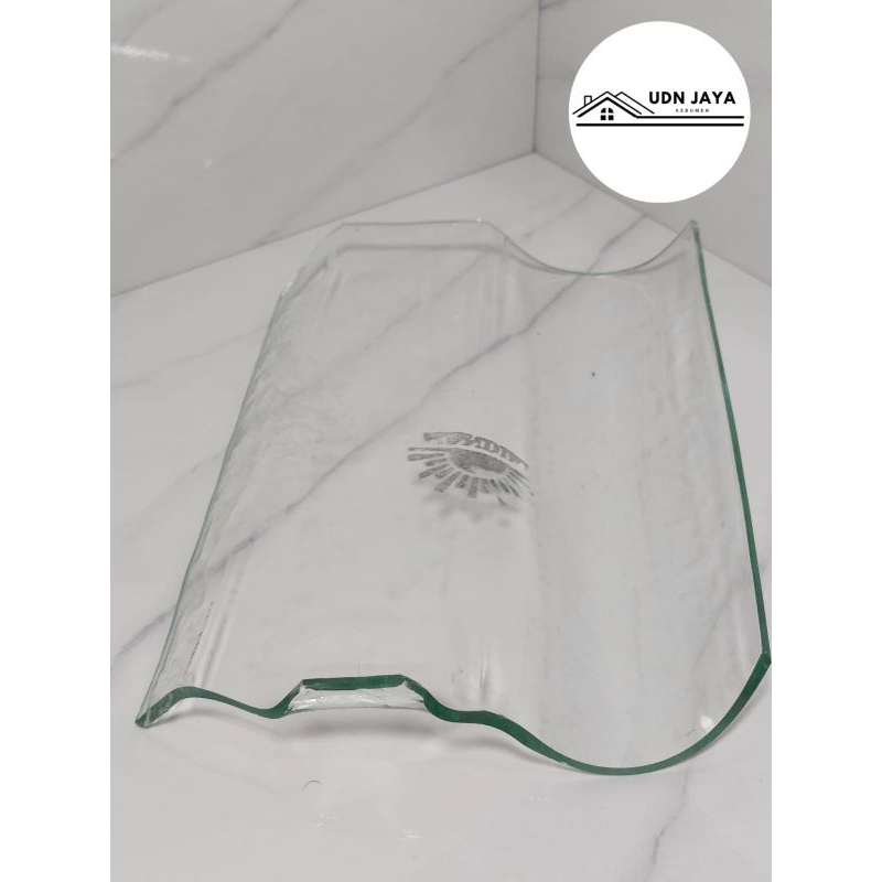 Atap Genteng Kaca Pres Morando Mantili Jumbo Tebal 5mm Panjang 32,5cm Lebar 22cm Jarak Reng kayu ata