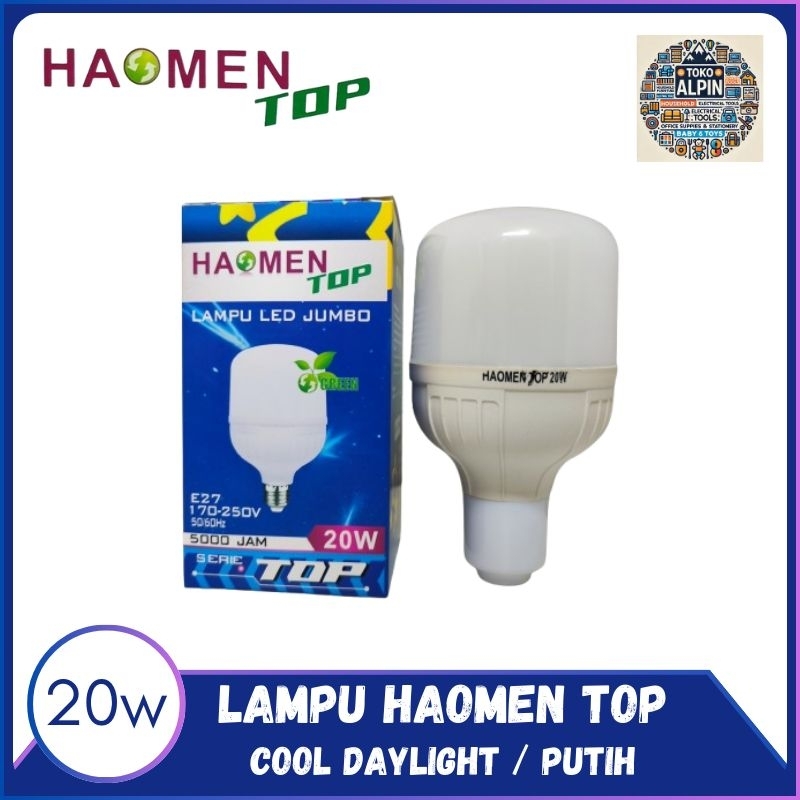 Lampu LED Bohlam Bulat Haomen 20w - Haomen Top T BULB 6500K Putih 20 Watt