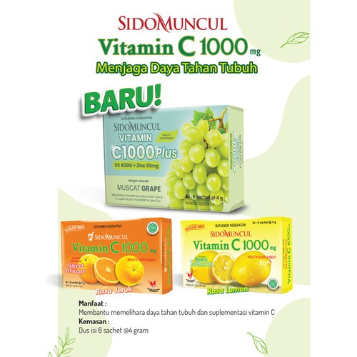 

SidoMuncul Vitamin C 1000 mg Sweet Orange 6 Sachet