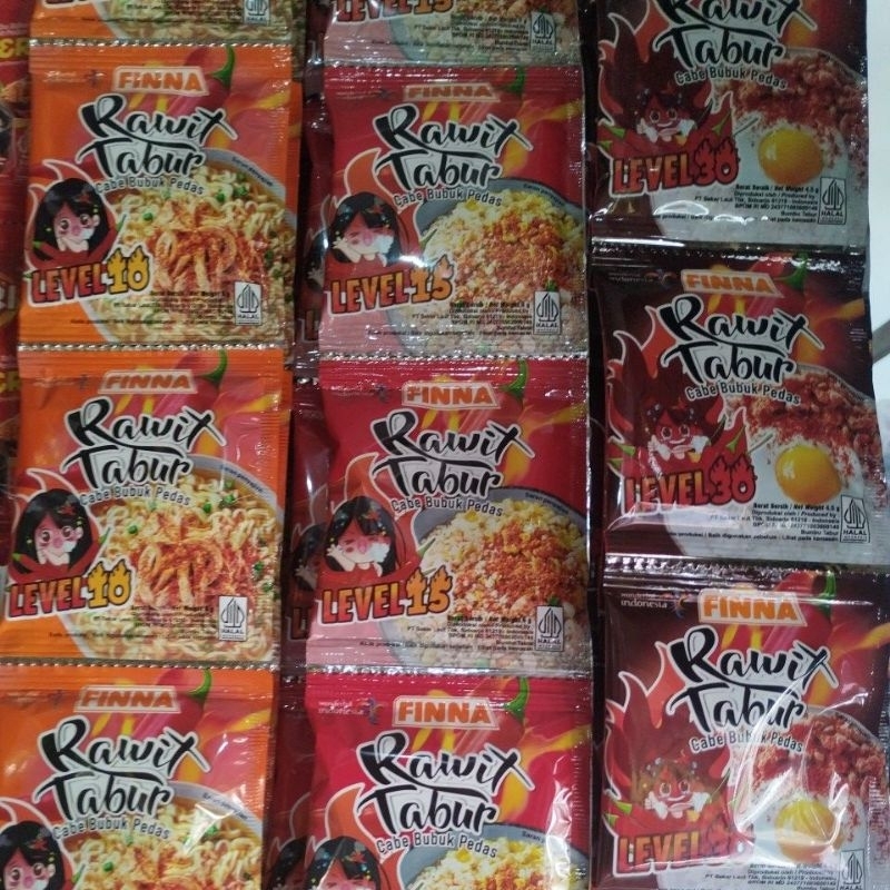 

RAWIT TABUR FINNA LEVEL 10 LEVEL 15 LEVEL 30 (BUBUK CABE 1 RENCENG ISI 12sachet)