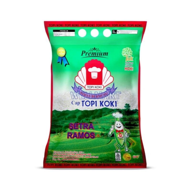 

Beras Topi Koki Setra Ramos 5 Kg Beras Premium Bermutu