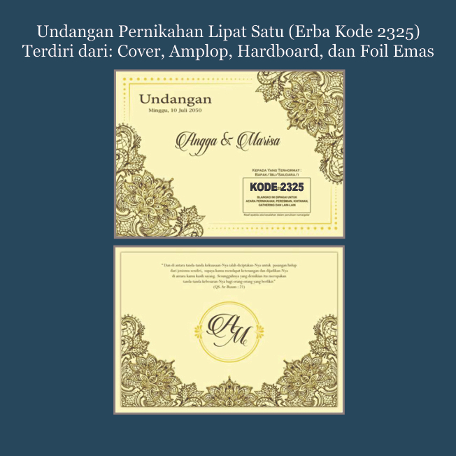 

UNDANGAN PERNIKAHAN/UNDANGAN KHITANAN/PERESMIAN/GATHERING/CETAK UNDANGAN/KODE 2325_MODEL AMPLOP_BISA PESAN 5 PCS