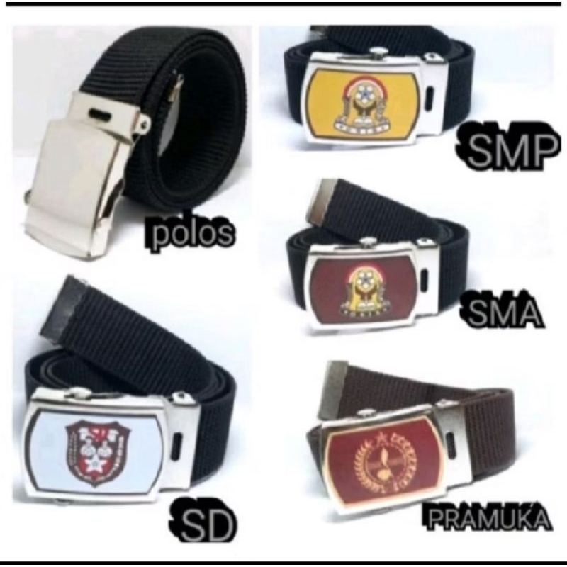 ikat pinggang anak sekolah polos SD SMP SMA pramuka