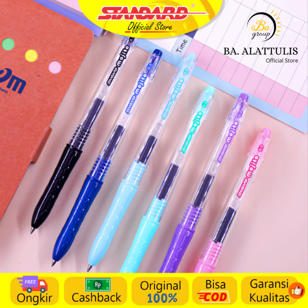 

( ECER) Standard Pen - Mojito 0.5 Gel - HITAM - BA.ALATTULIS