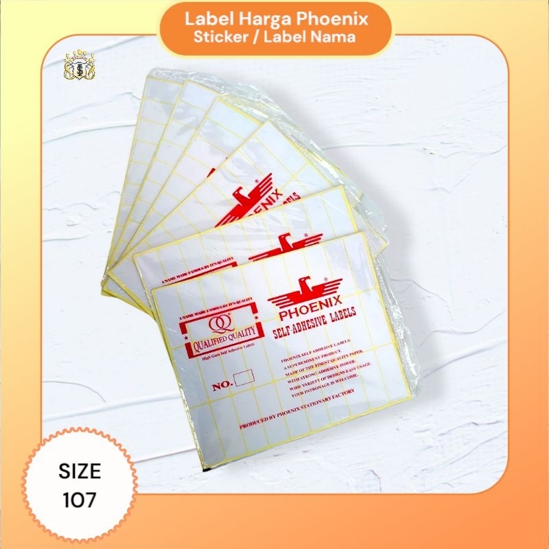 

[ ECER ] 1 Set Sticker Set Nama Phoenix No.107 / Label Nama Buku Undangan / Label Harga Putih Polos / Serbaguna