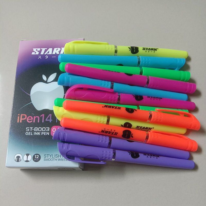 

(12pcs) Ipen 14 Pro Pulpen Ipen Gel 15 Pena Bolpoin Gel Tinta Hitam 0,5 Warna-warni Pastel Murah Grosir Lusin