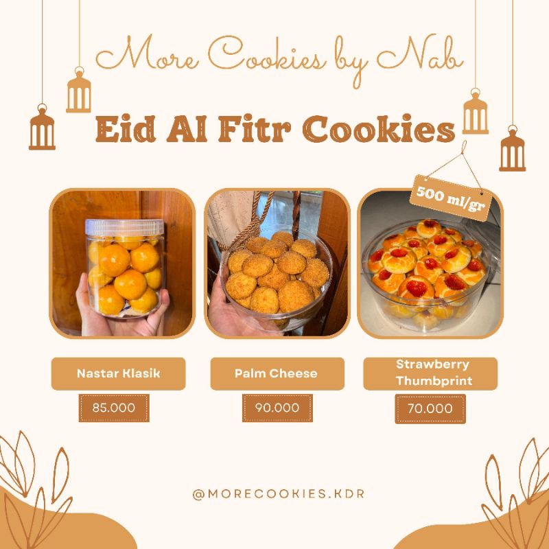 

More Cookies - Aneka Kue Kering Lebaran | Natal | Imlek | Hampers | Souvenirs | Birthday
