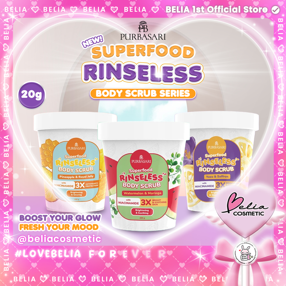 ❤ BELIA ❤ PURBASARI Superfood Rinseless Body Scrub | Lulur Pencerah Kotoran Tubuh