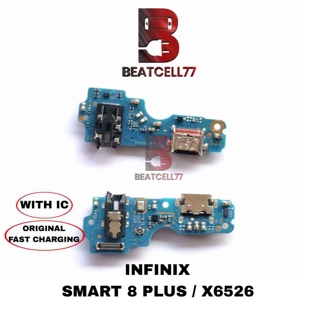 Konektor Charger Infinix X6526 / Smart 8 Plus Papan Pcb Board Flexi Cas Mic