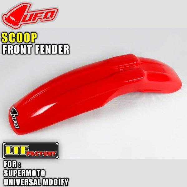 UFO SCOOP UNIVERSAL FRONT FENDER COVER - SPAKBOR DEPAN TRAIL - GTX GASSTRACK - SUMO SUPERMOTO MOTOCR