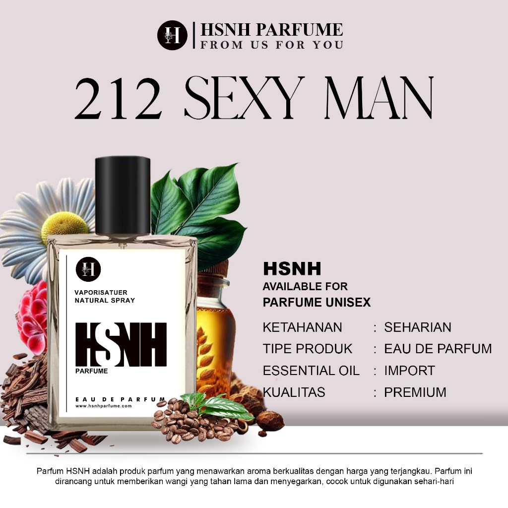 PARFUM 212 SEXY MAN | Parfum Pria tahan lama - Minyak Wangi Cowok - Parfume cowok HSNH