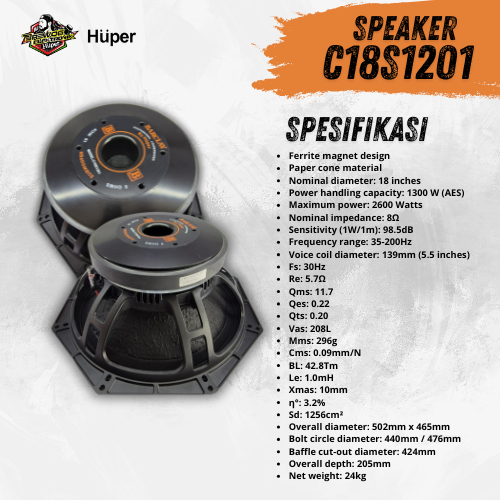 Huper Barclay Speaker C18S1201