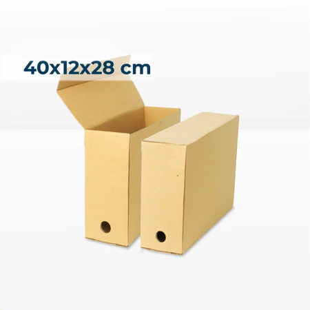 

10 pcs box file dokumen arsip organizer kantor dus penyimpanan berkas coklat polos ukuran 40x12x28 cm