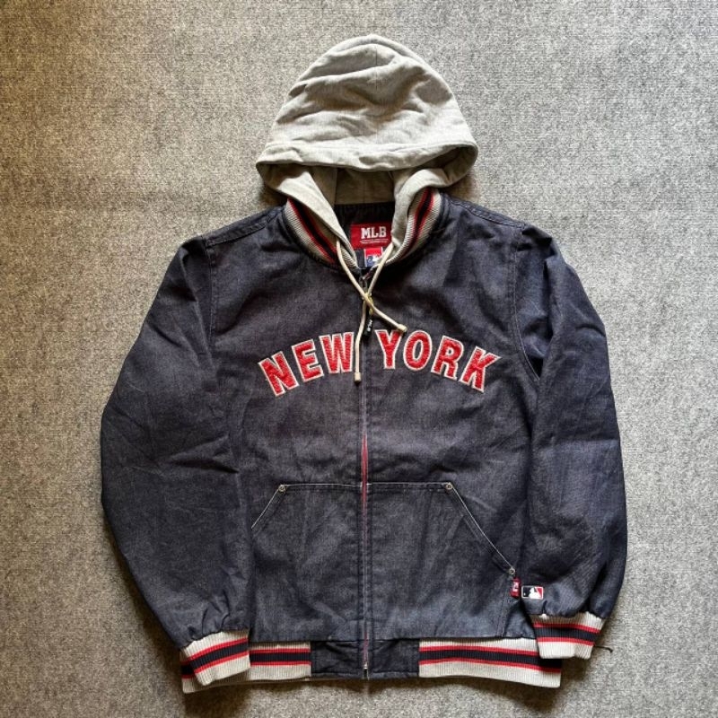 Jaket Bomber Varsity Outdoor Big Logo Vintage by NY New York Yankees MLB Original 100%