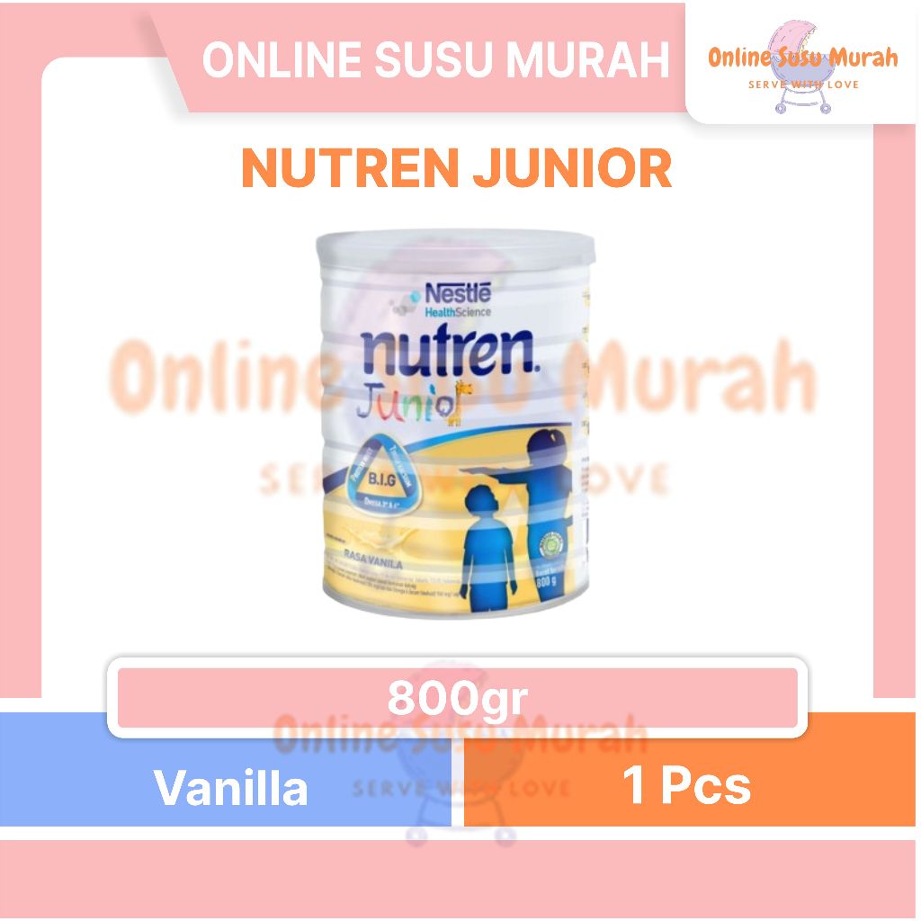 NUTREN JUNIOR 800GR SUSU TINGGI KALORI PENAMBAH BERAT BADAN ANAK 800 GR SSKL