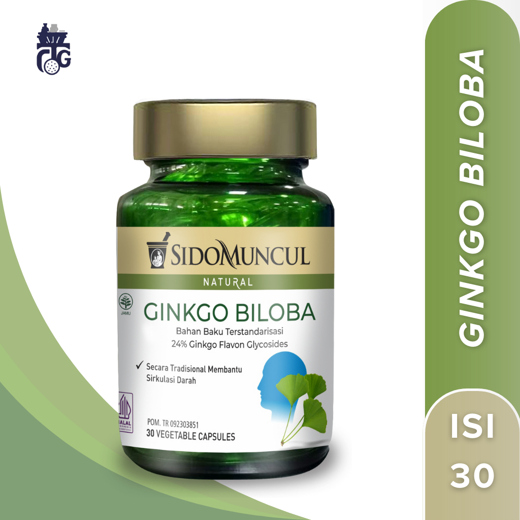 Sido Muncul Natural Herbal Ginkgo Biloba - 30 Kapsul