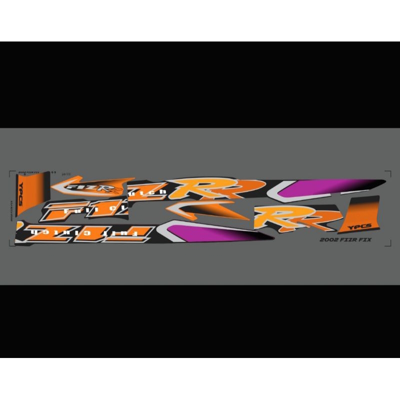 STRIPING FIZR 2002 OREN UNGU YAMAHA FIZR