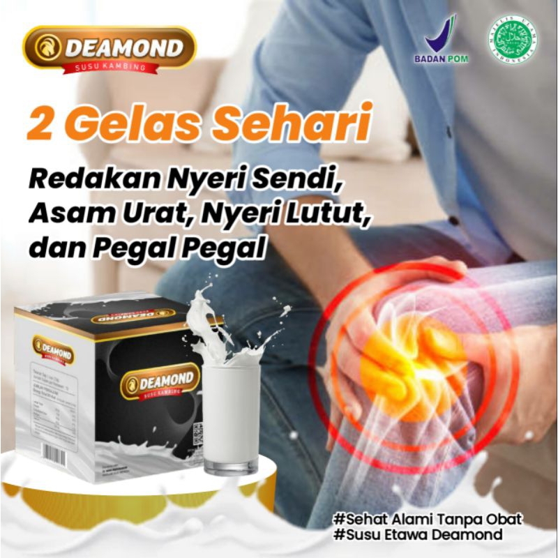 

Susu Kambing Etawa DEAMOND Paling Ampuh Atasi Sendi Satu Kotak Isi 10 Shaset