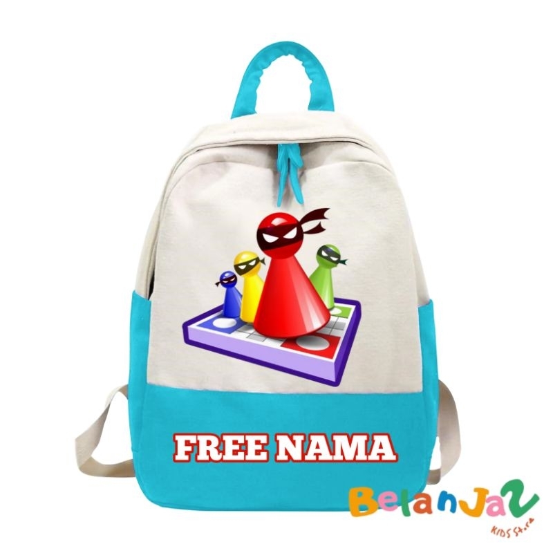 TAS ANAK RANSEL ANAK LUDO KING TAS ANAK SKOLAH FREE CETAK NAMA