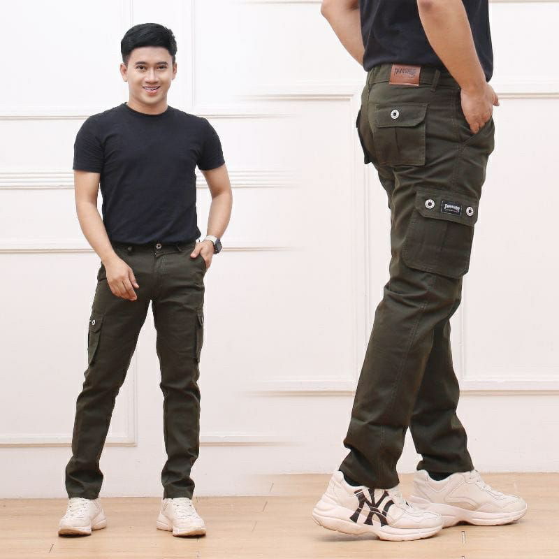 TERLARIS CELANA CARGO PANJANG PRIA SLIMFIT / Celana Cargo Panjang Pria