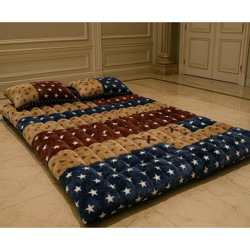 Dsvlwvwyo4_Good Super Quality Kasur Lantai Jumbo 200X180X12Cm Bulu Karakter Import Free 2 Bantal