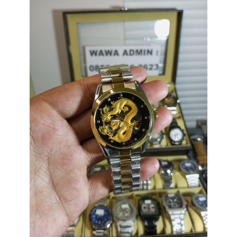 JAM TANGAN PRIA ROLEX AUTOMATIC NAGA FORMAL
