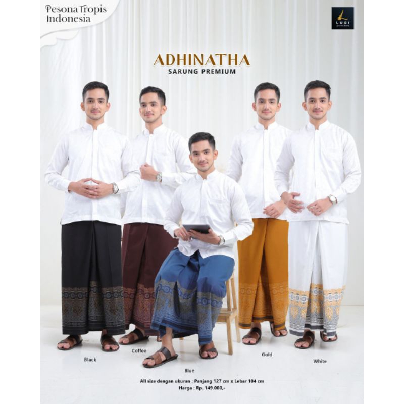 Lubi Sarung Premium Adhinatha | Sarung Lubi Terbaru Kekinian | Sarung Hitam Motif Kekinian | Sarung 