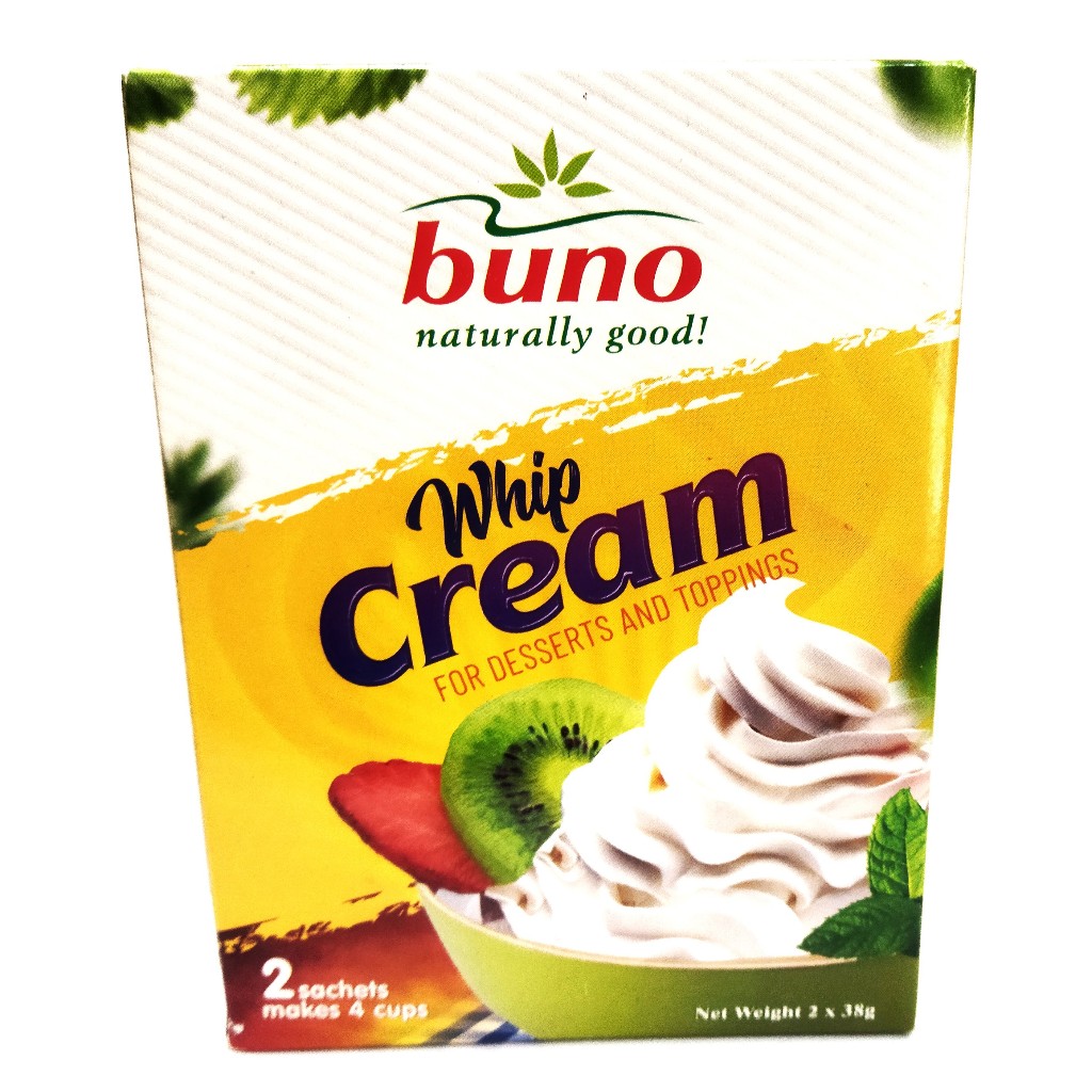 

Buno Whip Cream powder - Bubuk Whipped cream 2 sachet x 38gr