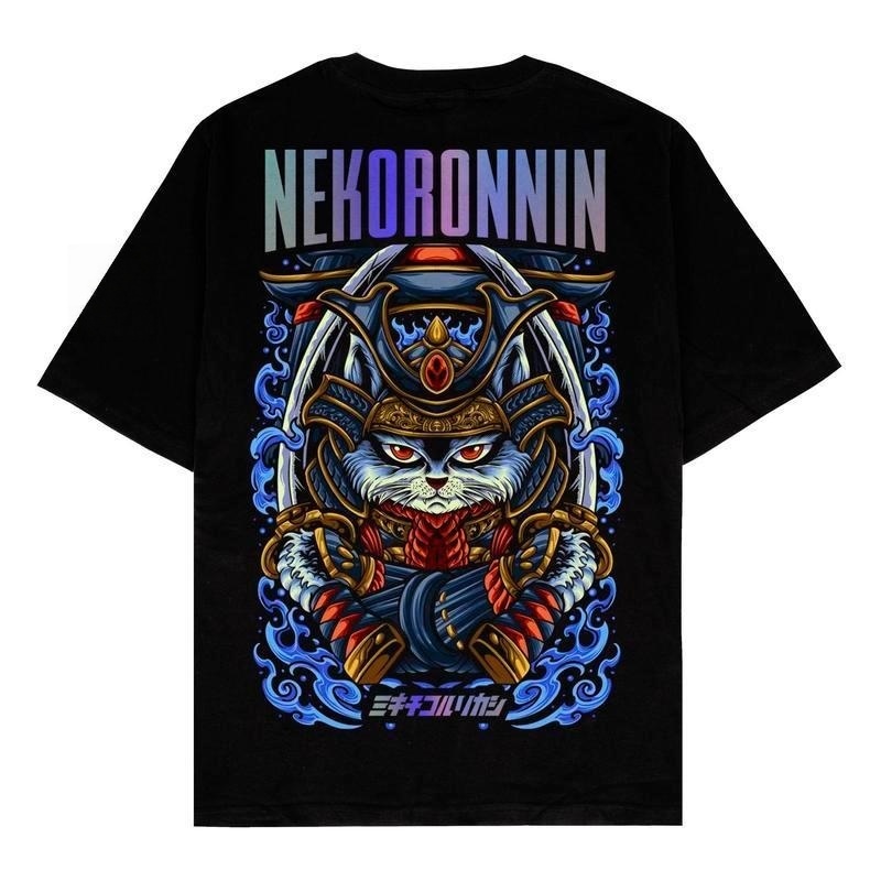 Kaos Baju Distro Spesial Bundling Super Kece Nekoronnin V.2 + Box Accessories Ngab.LTD Unisex Pria U