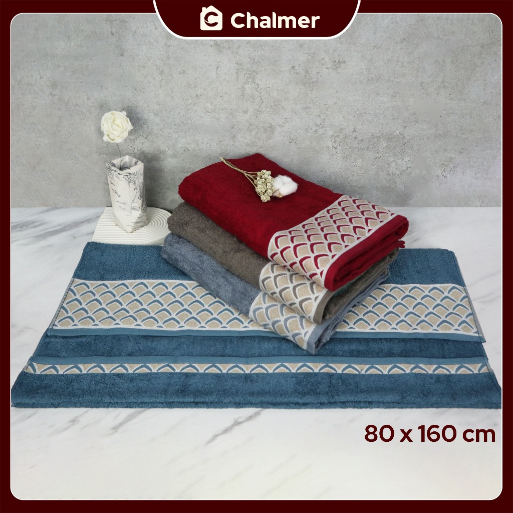 Handuk Besar Jumbo Chalmer 80 x 160 cm Handuk Mandi Dewasa Motif Hope
