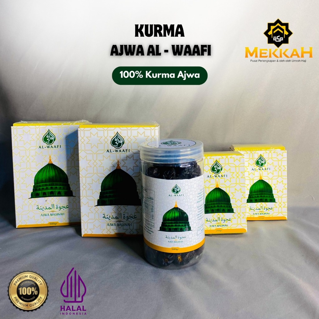 

KURMA AJWA AL-WAAFI 500gr Asli Madinah Premium | Kurma Nabi Alwaafi Kualitas Super | Camilan Sehat & Oleh-oleh Sunnah | Kemasan Kotak dan Toples Elegan | Kurma Ajwa 500 Gram Al Waafi Original | Kurma Arab Premium Madinah Terbaik Dan Tanpa Pemanis Buatan