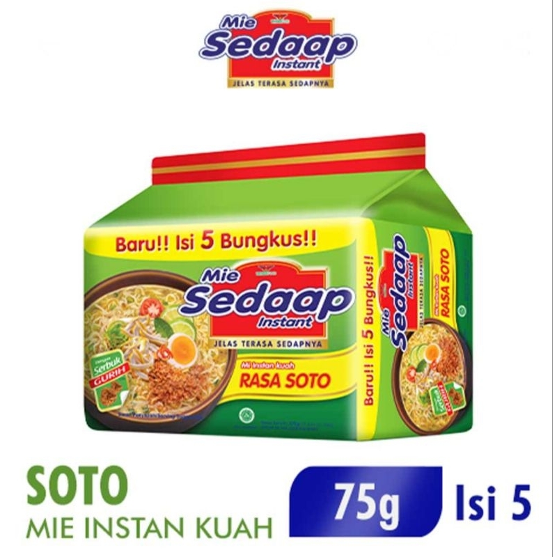 

Mie Sedaap 5's 75g x 5