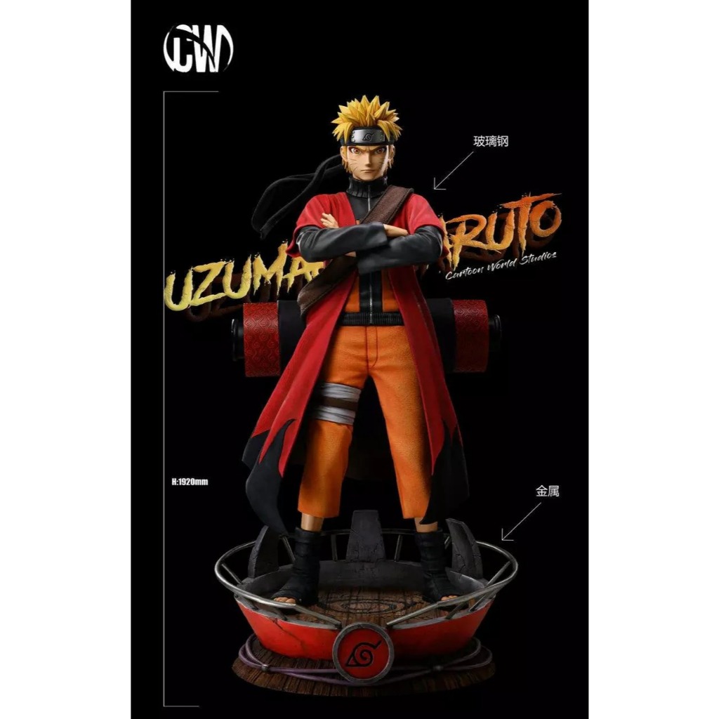 ORIGINAL CW STUDIO UZUMAKI NARUTO 1/1 SCALE RESIN STATUE LIFESIZE