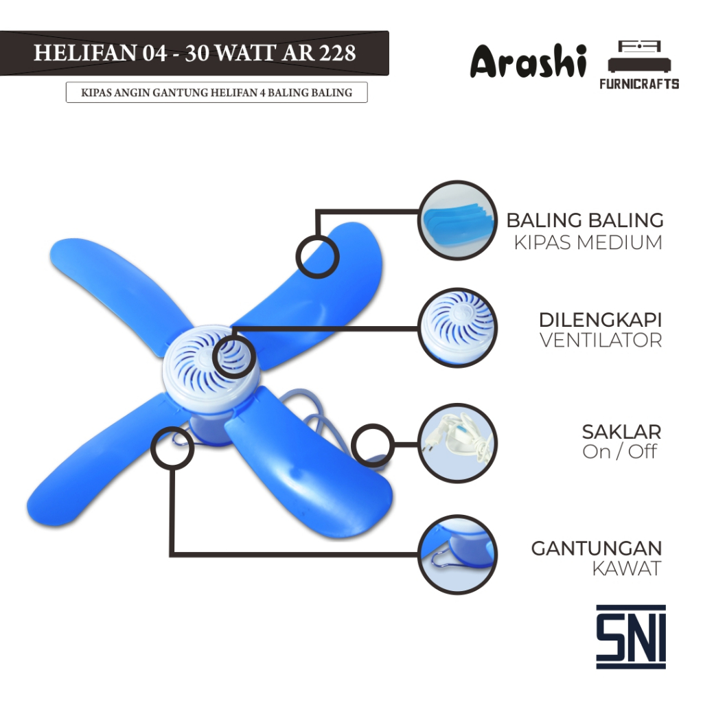 Arashi Kipas Angin Helifan