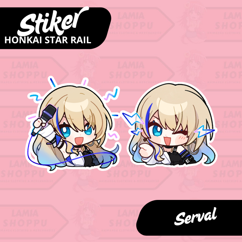 

Stiker Honkai Star Rail Serval | Sticker Serval HSR | Merch Anime Game Vinyl Anti Air
