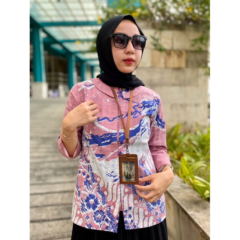 BLUS BATIK | BLUS KATUN PINK SOFT PARANG | BATIK PREMIUM | BATIK MURAH
