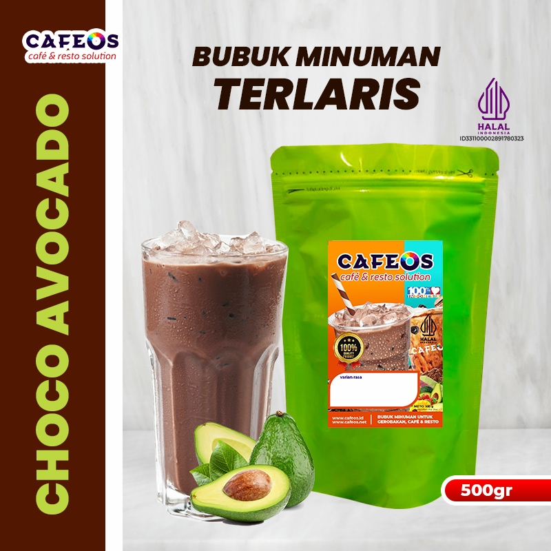 

CAFEOS Bubuk Minuman Kekinian Rasa Coklat Alpukat Choco Avocado 500 gram