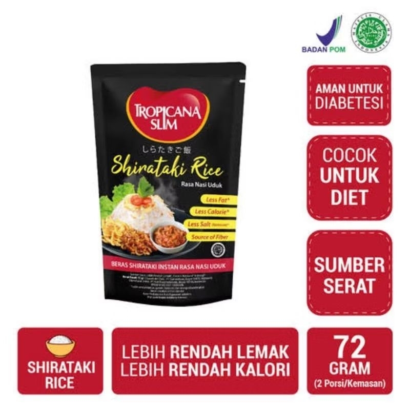 

Tropicana Slim Shirataki Rice 72gr - tropicanaslim nasi uduk