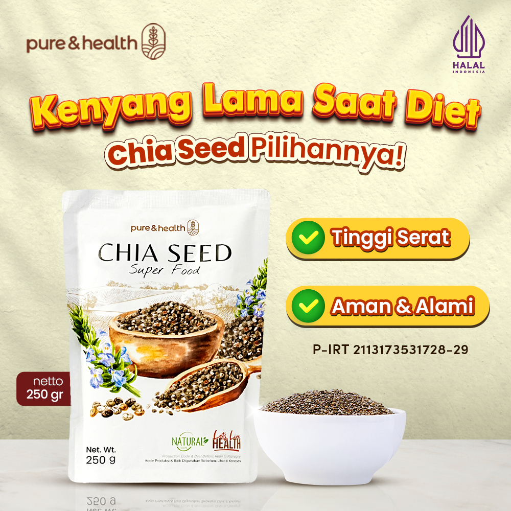 

Biji Chia Seed 250 grams Diet Organik Black Chiaseed Original Natural Super Food