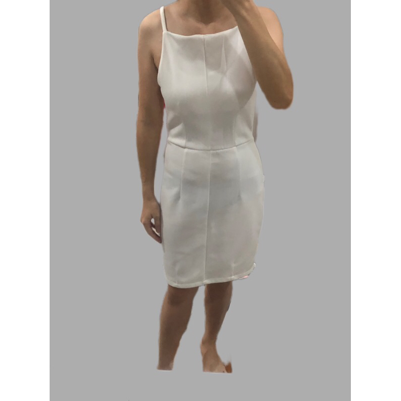 PRELOVED DRESS PUTIH SCUBA