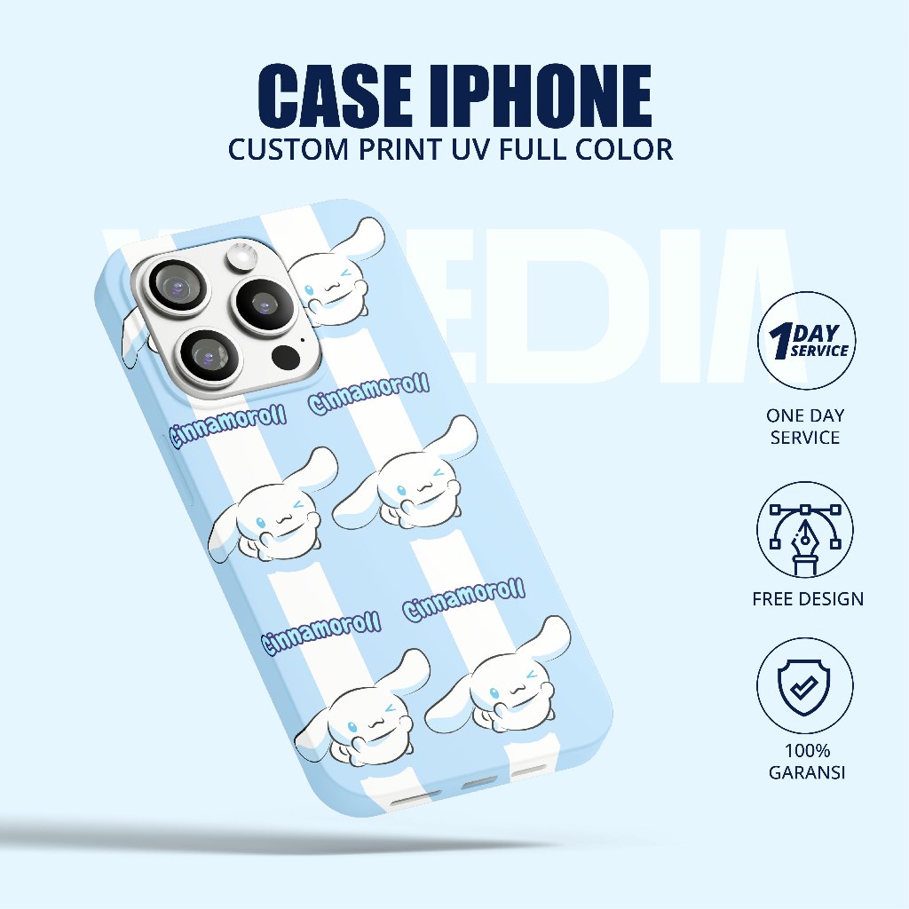 Case Casing iPhone Custom Bebas Cetak UV Print Full Color Hard Aesthetic - Yupedia Promosi