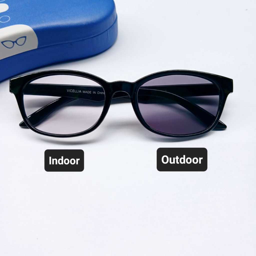 COD Kacamata Photocromic Minus 0.25 Sampai Minus -6.00 Antiradiasi Blueray UV400 Unisex Pria dan Wan