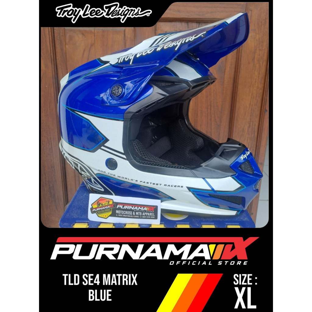 TLD HELMET SE4 MATRIX BLUE XL
