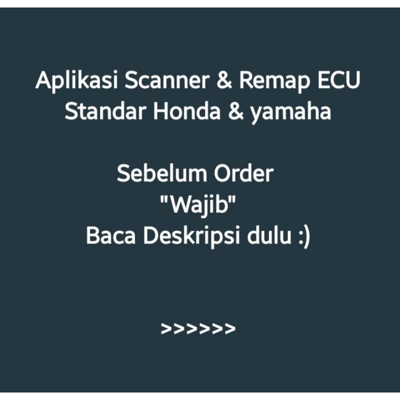 Aplikasi Remap / Scanner ECU Standar Hond & yamaha
