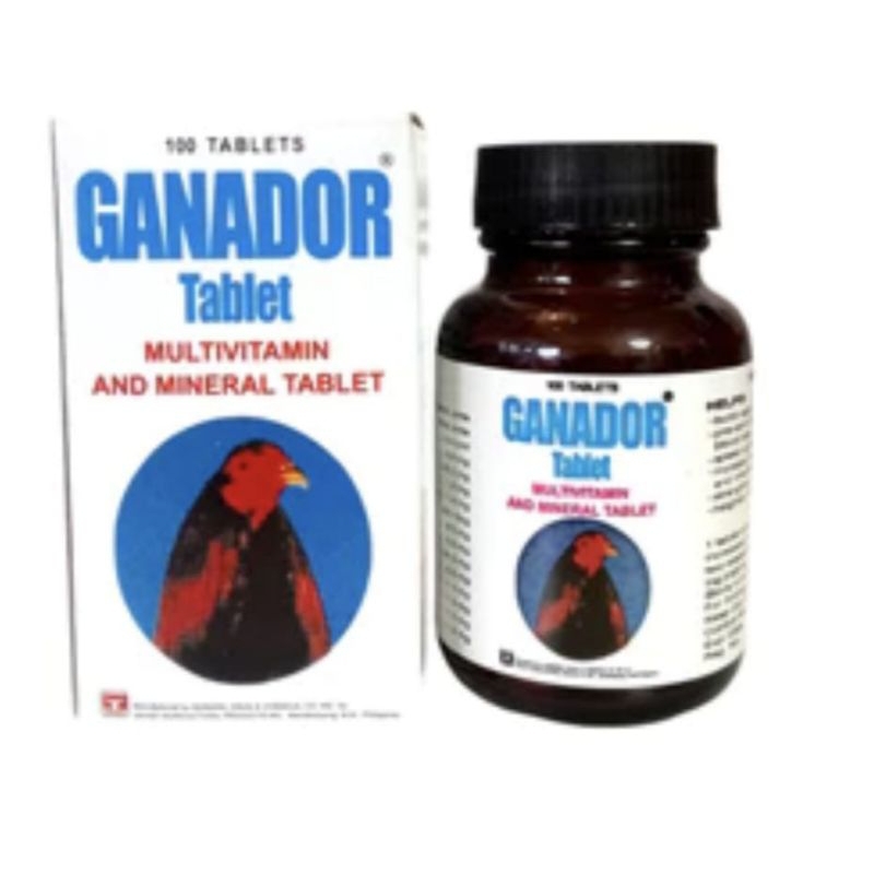 Ganador obat stamina untuk ayam laga penambah nafas dan mental ayam 50 tablets