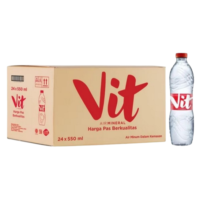 

1 KARTON - Air Mineral VIT kemasan 550ml isi 24pcs