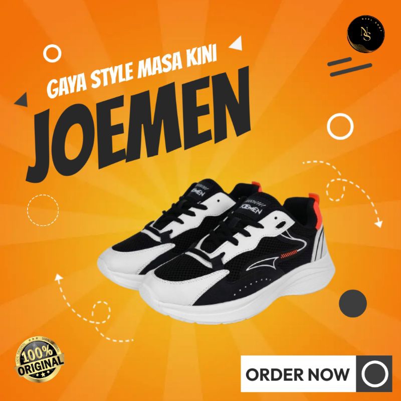 Sepatu Sneaker Running Olahraga Fashion Pria Cowok Wanita Cewek Kekinian JOEMEN J 92 Original 100%