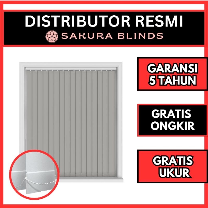 Gorden Vertical Blinds Custom - Gorden Kantor Vertikal Blinds - Tirai Kantor Vertical Custom