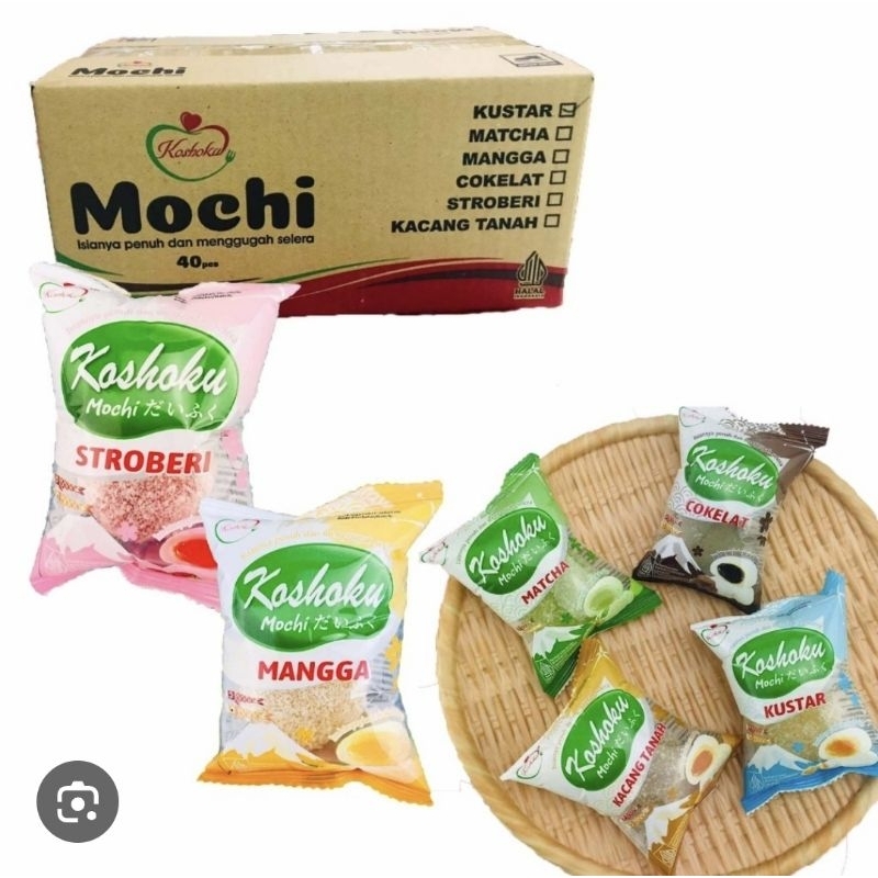 

Mochi koshoku kemasan baru lebih hemat dan murah 1karton isi 40 pcs