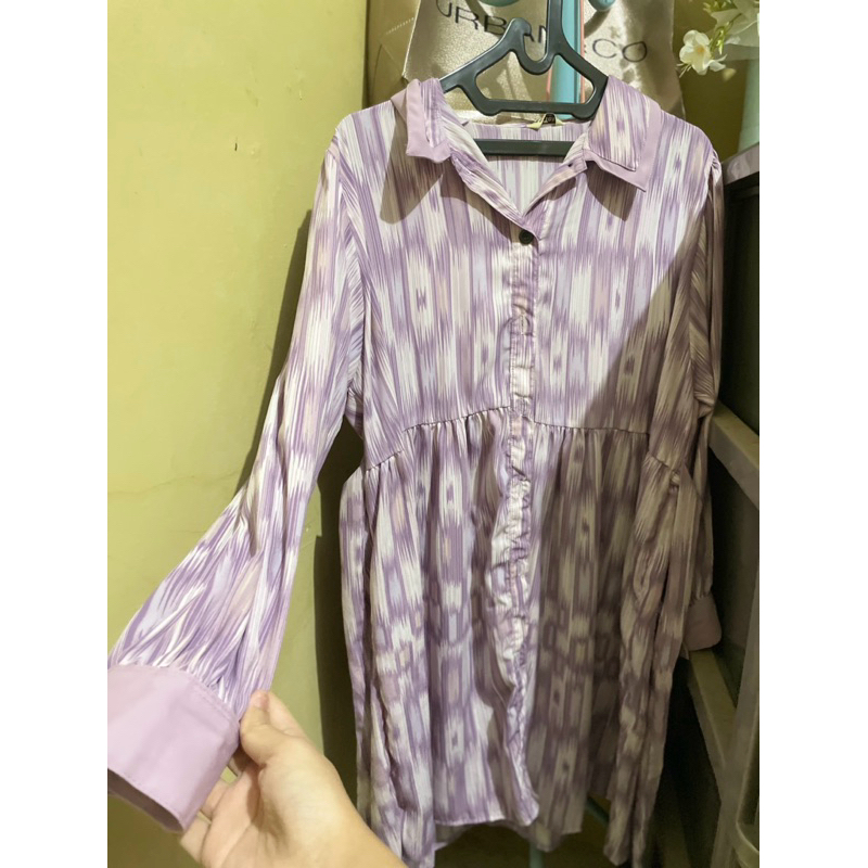 preloved tunik muteki ungu